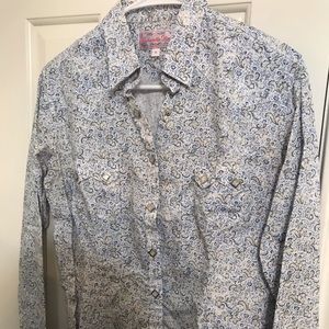 Women’s paisley button up